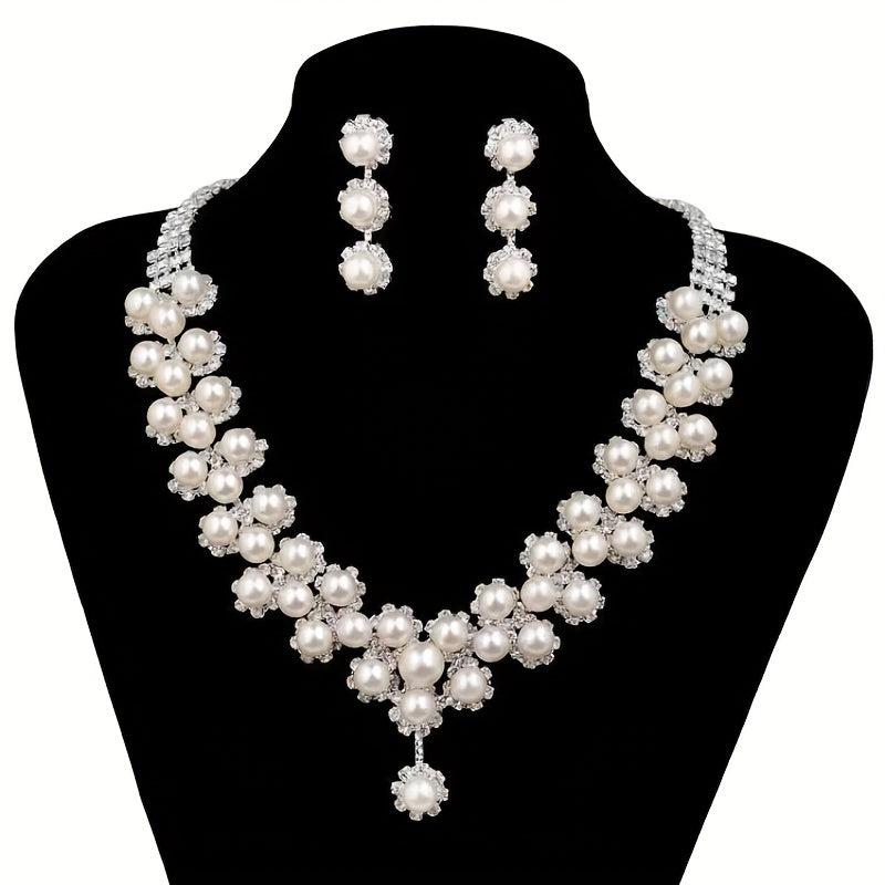 Sparkling Rhinestone Bridal Jewelry Set