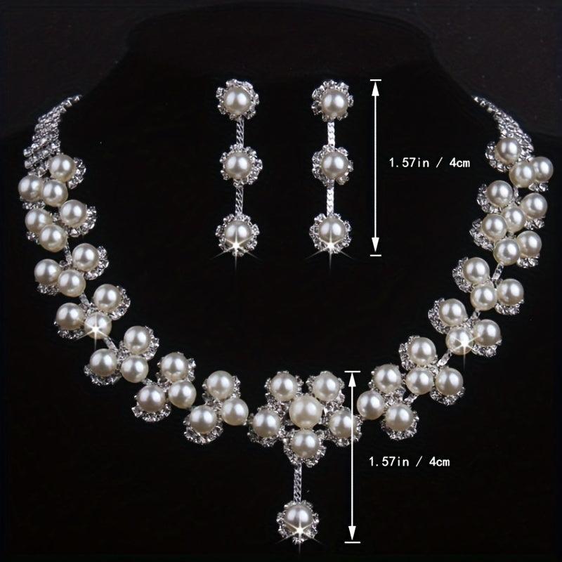 Sparkling Rhinestone Bridal Jewelry Set