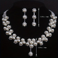 Sparkling Rhinestone Bridal Jewelry Set