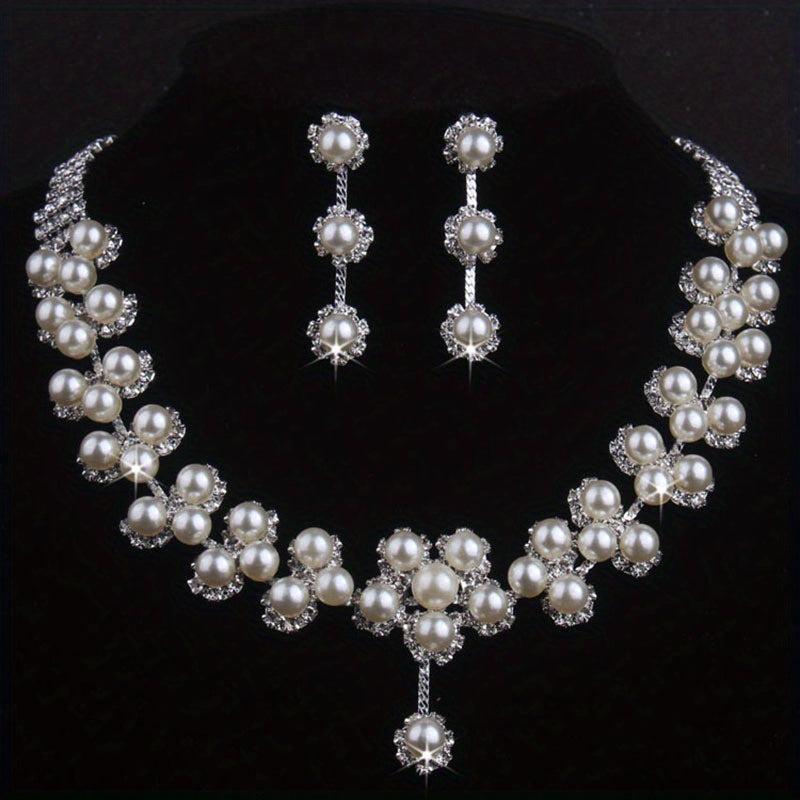 Sparkling Rhinestone Bridal Jewelry Set