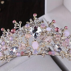 Bridal Crystal Crown Necklace Tiara Set