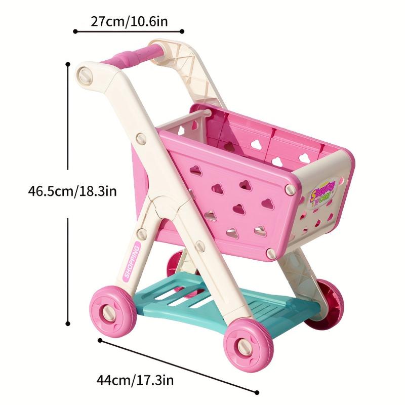 Kids Play House Shopping Cart 26pc Set Kitchen Supermarket Cooking Toys