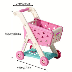 Kids Play House Shopping Cart 26pc Set Kitchen Supermarket Cooking Toys