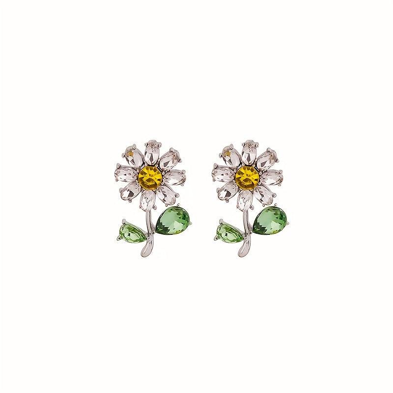 Temperament Sun Flower Earrings Party Wedding Birthday Accessories