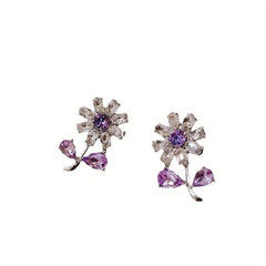Temperament Sun Flower Earrings Party Wedding Birthday Accessories