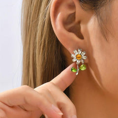 Temperament Sun Flower Earrings Party Wedding Birthday Accessories