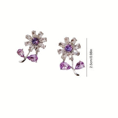 Temperament Sun Flower Earrings Party Wedding Birthday Accessories