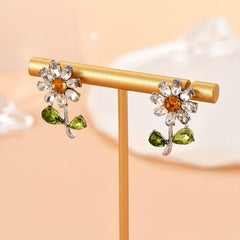 Temperament Sun Flower Earrings Party Wedding Birthday Accessories