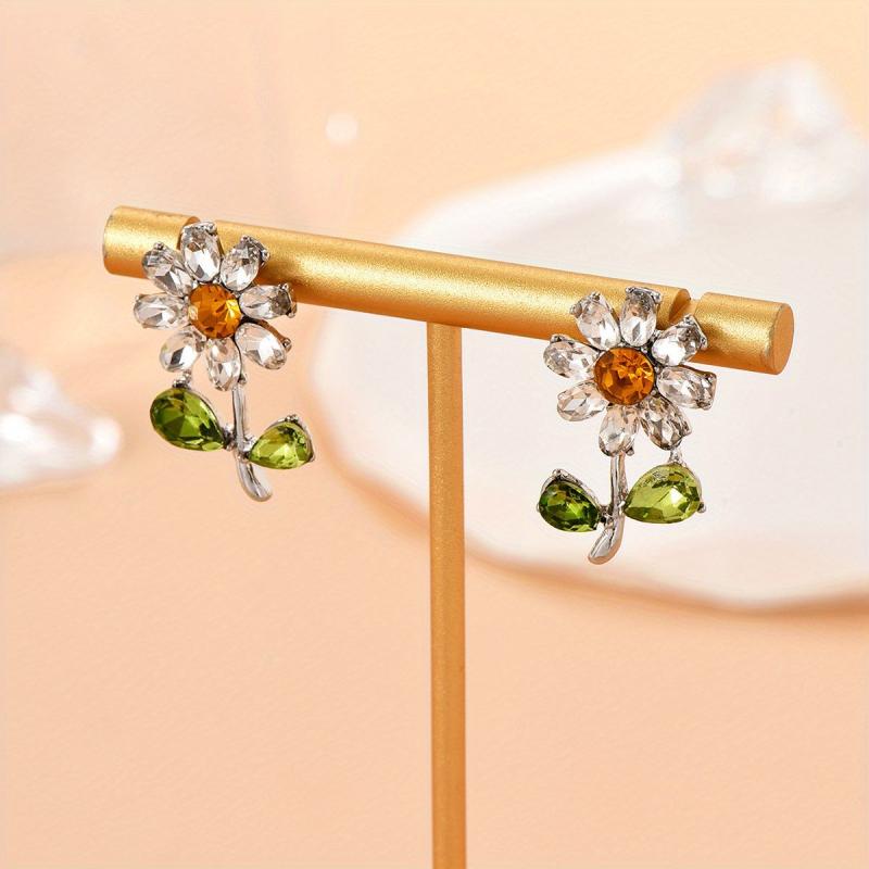 Temperament Sun Flower Earrings Party Wedding Birthday Accessories