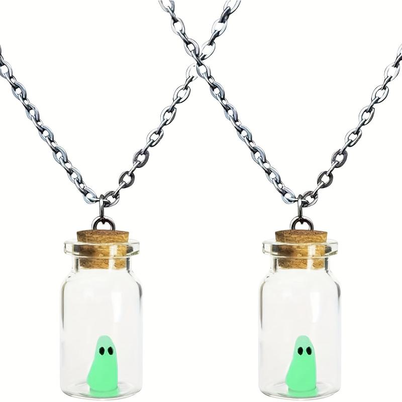 Mini Ghost Necklace Halloween Glow In The Dark Pendant