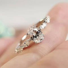 Zircon Engagement Wedding Ring Female Jewelry