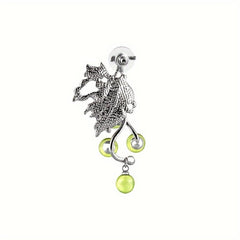 Silver Needle Green Grapes Earrings Electroplated Alloy Gift
