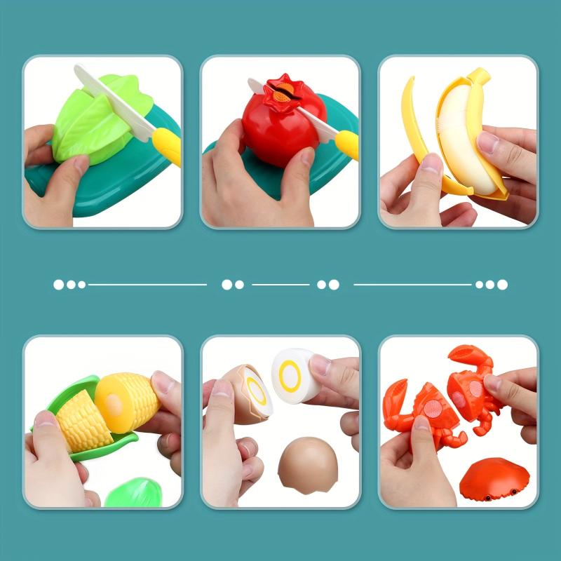 33PCS Simulation Fruit Vegetable Cutting Chopping Set