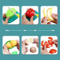 33PCS Simulation Fruit Vegetable Cutting Chopping Set