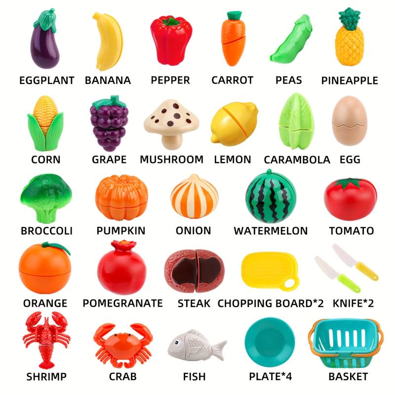 33PCS Simulation Fruit Vegetable Cutting Chopping Set