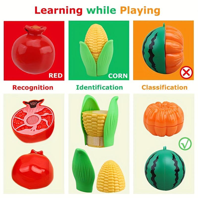 33PCS Simulation Fruit Vegetable Cutting Chopping Set