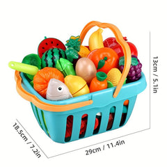 33PCS Simulation Fruit Vegetable Cutting Chopping Set