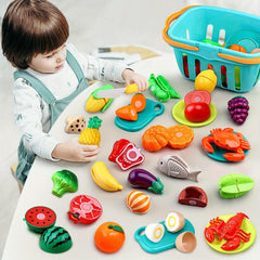 33PCS Simulation Fruit Vegetable Cutting Chopping Set