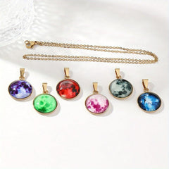 6 Starry Sky Luminous Steel Pendants + Necklace - Brightest Star