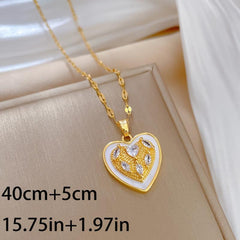 Heart Love Pendant Necklace Women Clavicle Chain Jewelry Gift