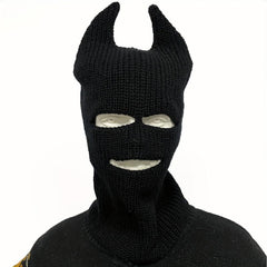 Unisex Warm Cold-proof 3-hole Balaclava Knitted Wool Hat