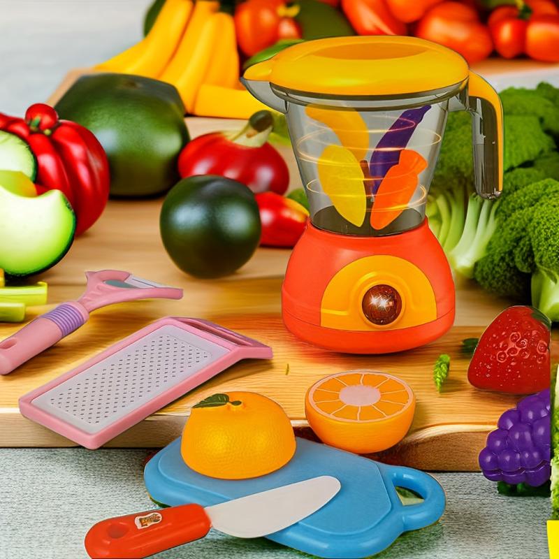 Kids Kitchen Play Set Cooking & Cutting Fun
