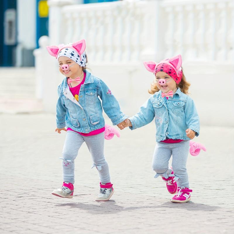 Pig Nose Ears Tail Set Halloween Costume Accessories Pink