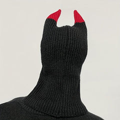 Unisex Warm Knitted Horn Hat Coldproof Beanie