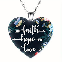 Heart shaped English Pendant Set - Christmas Wedding Anniversary Gift