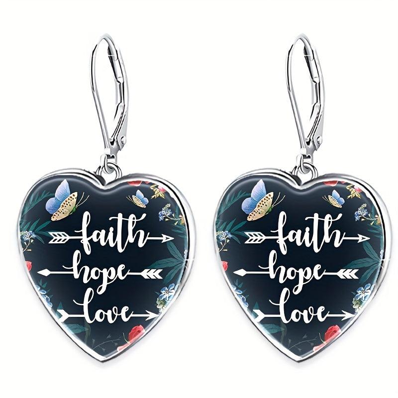 Heart shaped English Pendant Set - Christmas Wedding Anniversary Gift