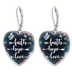 Heart shaped English Pendant Set - Christmas Wedding Anniversary Gift