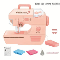 Portable Mini Sewing Machine with Night Light for Beginners and Children