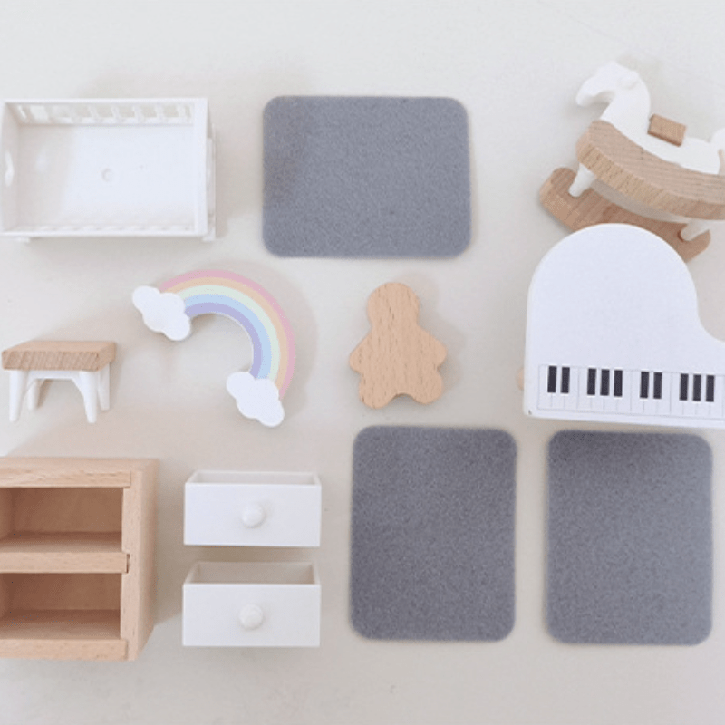 DIY Mini Wooden Kids House Furniture Set