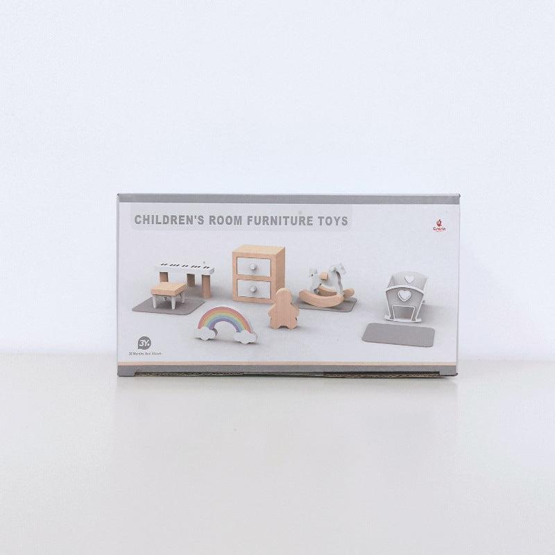 DIY Mini Wooden Kids House Furniture Set