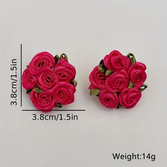 Baby Rose Flower Earrings Girls Gift