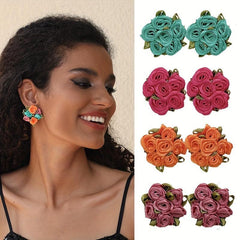 Baby Rose Flower Earrings Girls Gift