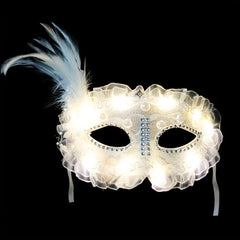 Feather Makeup Mask LED Light Mask for Girls