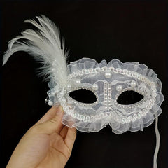 Feather Makeup Mask LED Light Mask for Girls