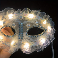 Feather Makeup Mask LED Light Mask for Girls
