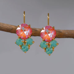 Faux Gemstone Drop Earrings Boho Party Jewelry For Women
