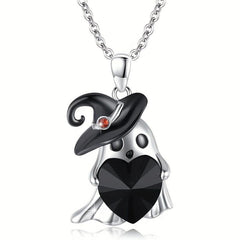 Cartoon Ghost Pendant Necklace Halloween Gift For Girls
