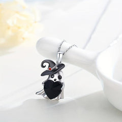 Cartoon Ghost Pendant Necklace Halloween Gift For Girls