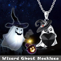 Cartoon Ghost Pendant Necklace Halloween Gift For Girls