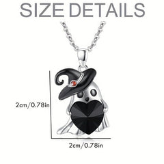 Cartoon Ghost Pendant Necklace Halloween Gift For Girls