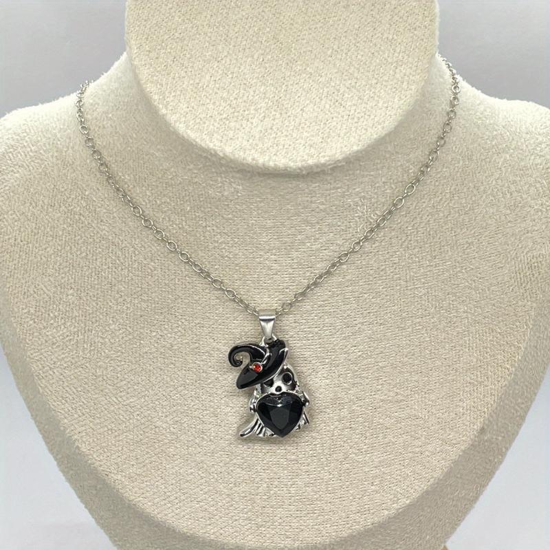 Cartoon Ghost Pendant Necklace Halloween Gift For Girls