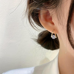 Metal Rhinestone Earrings Women Party Jewelry Gift
