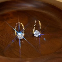 Metal Rhinestone Earrings Women Party Jewelry Gift