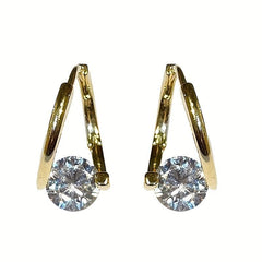 Metal Rhinestone Earrings Women Party Jewelry Gift