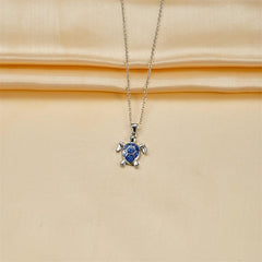 Opal Turtle Pendant Necklace Boho Chic Jewelry