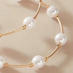 Elegant Round Pearl Earrings for Women